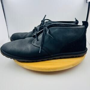 UGG Maxsim Chukka Boots Black Leather Mens Size 13 Lace Up Ankle Casual Comfort